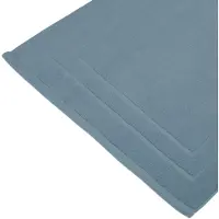 Atmosphera Tapis de salle de Bain en coton Bleu orage 50 x 70 cm