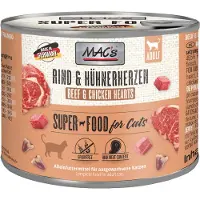 Mac'S 12x200g boeuf, coeur de poulet - Pâtée pour chat
