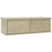 vidaXL Étagère murale avec tiroirs Chêne sonoma Bois d'ingénierie