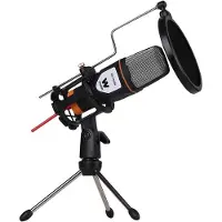 Woxter Mic-Studio Noir, Orange Microphone de studio