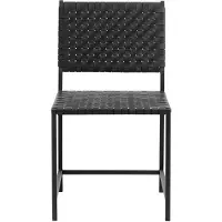 Nordal Chaise en cuir noir