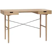 Hubsch Bureau en bois avec 2 tiroirs de rangement - naturel