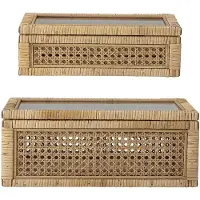 Bloomingville Boîte de rangement en rotin - lot de 2