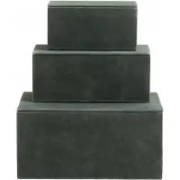 Nordal Boîtes de rangement coffret 3 pièces - vert