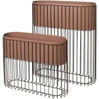 Broste Copenhagen Jardinière Fenja sur marron standard - lot de 2 pièces