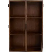 Nordal A/s Armoire Murale Nango | 2 Portes | Brun Foncé | 69301