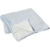 Broste Copenhagen Karri plaid bleu