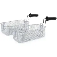 Tomado TDF6001S - Friteuse double - 2 x 3 litres - zone froide - acier inoxydable