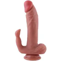 Hismith Premium Gode Lapin à ventouse avec stimulateur clitoridien 21 cm