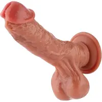 Hismith Premium Gode réaliste KlicLok et ventouse 22 CM Beige