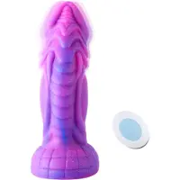 Hismith Premium Gode fantaisie vibrant Rhino avec télécommande KlicLok et ventouse 20 CM