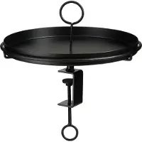 Mica Decorations Plateau Aston avec pince - H30 x Ø31 cm - Métal - Noir