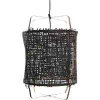 Ay Illuminate Suspension Z11 en bambou carton noir ø48,5x72,5cm
