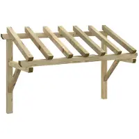 vidaXL Auvent de porte 200x100x100 cm pin massif