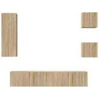 vidaXL Ensemble d'armoires TV 5 pièces en bois composite chêne Sonoma