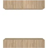 vidaXL Armoires TV 4 pièces chêne Sonoma 80x30x30 cm Bois composite