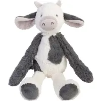 Happy horse Doudou vache Casper 28cm - blanc gris - Peluche bébé