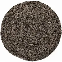 Bazar Bizar Bazar Bizarre Tapis De Jonc De Mer-noir Naturel-100 | BAJN016NB-100