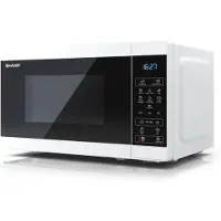 Sharp Four à micro-ondes YC-MS02E-W Noir, Blanc Micro-ondes uniquement Surface plane 20 L 800 W
