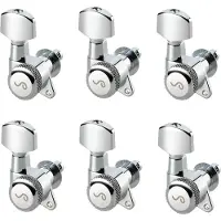 Schaller M6 135 6L locking staggered Chrome Mécanique pour guitare