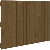 vidaXL Tête de lit murale brun miel 95,5x3x60 cm Pin massif