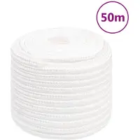 vidaXL Corde de bateau Blanc complet 16 mm 50 m Polypropylène
