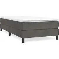 vidaXL Lit boxspring avec matelas gris foncé 80x200 cm velours