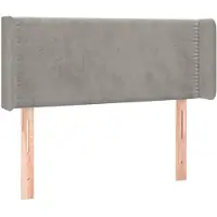 vidaXL Tête de lit avec oreilles gris clair 83x16x78/88 cm velours
