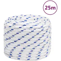 vidaXL Corde de bateau Blanc 18 mm 25 m Polypropylène