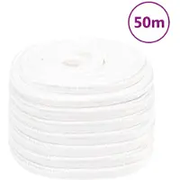 vidaXL Corde de bateau Blanc complet 20 mm 50 m Polypropylène