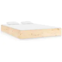 vidaXL Lit en bois massif sans matelas 140x200 cm