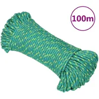 vidaXL Corde de bateau Vert 4 mm 100 m Polypropylène