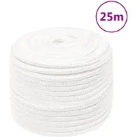vidaXL Corde de bateau Blanc complet 12 mm 25 m Polypropylène