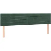vidaXL Têtes de lit 2 pcs. Vert foncé 90x5x78/88 cm velours