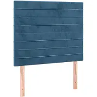 vidaXL Têtes de lit 2 pcs. Bleu foncé 90x5x78/88 cm velours