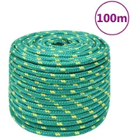 vidaXL Corde de bateau Vert 12 mm 100 m Polypropylène