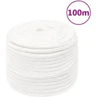 vidaXL Corde de bateau Blanc complet 14 mm 100 m Polypropylène