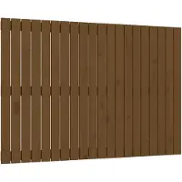 vidaXL Tête de lit murale marron miel 127,5x3x90 cm Pin massif