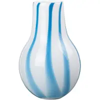 Broste Copenhagen Vase Ada rayure bleu clair Ø23,5cm