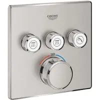 GROHE Thermostat Grohtherm SmartControl avec trois vannes d'arrêt, 29126DC0
