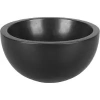 Differnz Boomer Waskom - Wasbak Keramiek - Mat Zwart - Ø 20 x 10 cm, Ustensiles de nettoyage, Noir