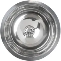 Plieger Rimini spoelbak 33,5cm RVS gepolijst met plug (Evier encastré, 33.50 cm)