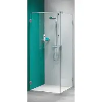 Sealskin I AM porte pivotante pour paroi de douche 100x200cm chrome argenté brillant verre transparent doté de sealglas CCK221006335100