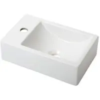 Plieger Houston Fontein 37x23cm 1 Kranloch links matte weiss (0271067) (370 mm)