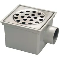 HorecaTraders Fosse de sol à godets | ABS | 45 l/min | Carré