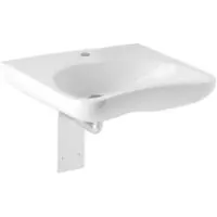 Jika Mio Lavabo d'hôpital 64 cm - 64 x 55 cm Lavabo en porcelaine pour boulons (550 mm, 640 mm)