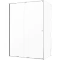 Sealskin Contour porte coulissante avec paroi latérale 140x90 cm, 200 cm de haut, inox, verre de sécurité clair 6 mm CCD101496325100