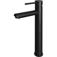 Saniclass Black Edition Robinet de lavabo rehaussé Coldstart noir mat 5-S-002