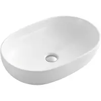 Sapho Washbasins - Lavabo pour plan de travail 600x420 mm, sans trop-plein, sans trou pour robinet, blanc CA590