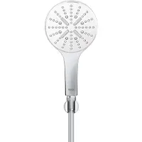 GROHE 26581LS0 Rainshower 130 SmartActive Support Mural 3 Types de Jets Blanc Lune, Moon White, 130 mm